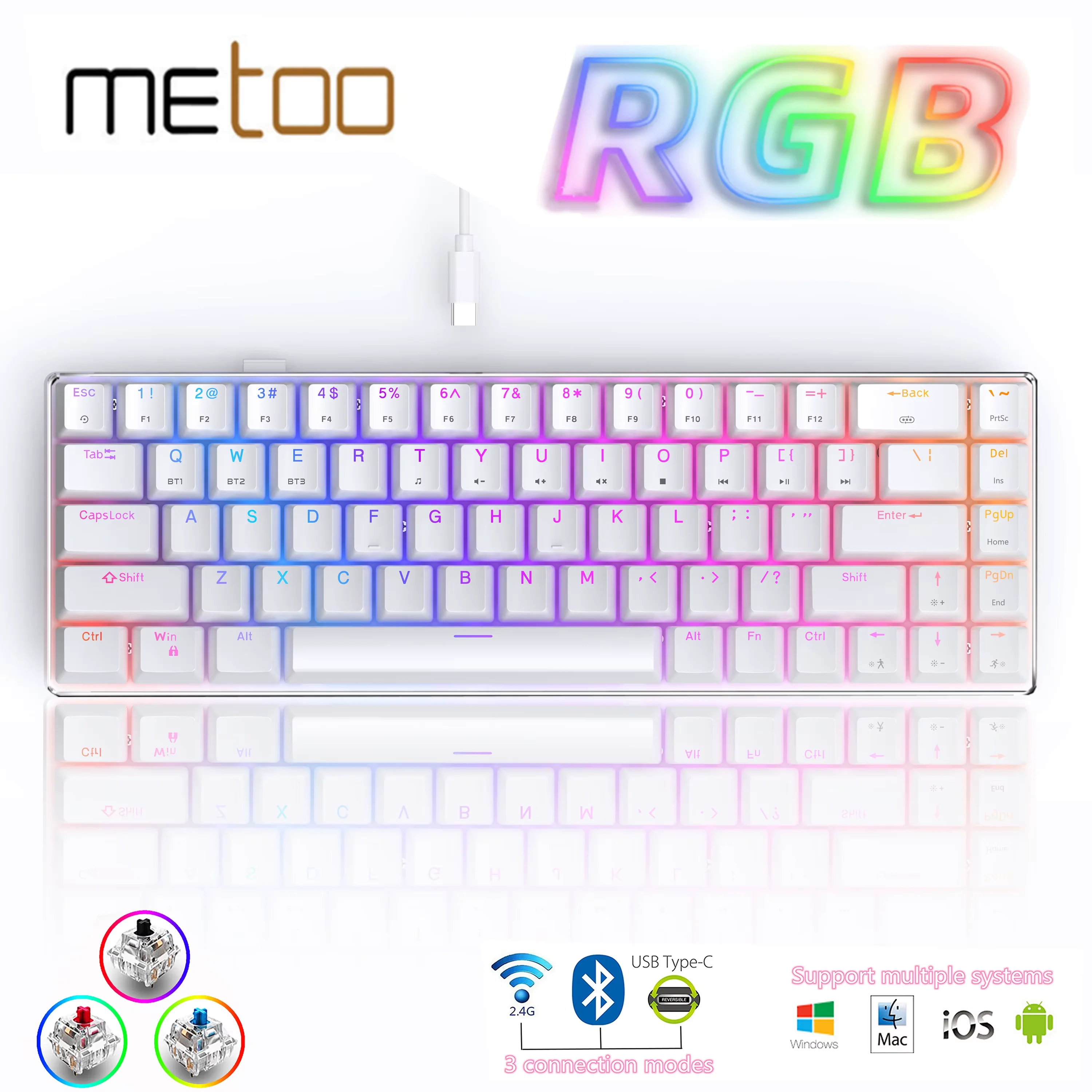 Imagem de referência do teclado METOO X79